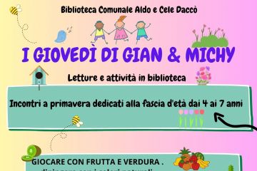 I Gioved&#236; di Gian &amp; Michy - Lettura ed attivit&#224; in Biblioteca  - Giocare con frutta e verdura