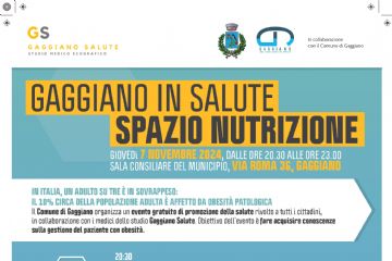 Gaggiano in salute - Spazio nutrizione 