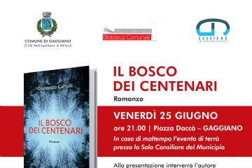 Presentazione del libro: &quot;IL BOSCO DEI CENTENARI&quot;