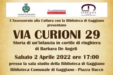 Presentazione del  libro &quot;Via Curioni 29&quot;