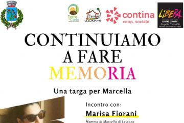 Continuiamo a fare memoria: una targa per Marcella