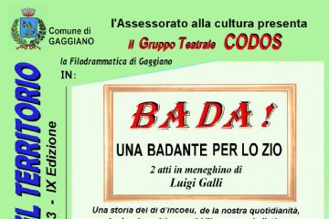 Spettacolo del gruppo teatrale CODOS: &quot;BADA! una badante per lo zio&quot;