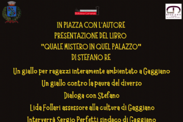 In Piazza con l&#39;Autore: &quot;QUALE MISTERO IN QUEL PALAZZO&quot;, DI Stefano Re